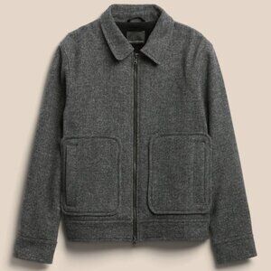 Banana Republic Wool Blend Short Jacket size L Heather Gray